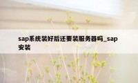 sap系统装好后还要装服务器吗_sap 安装