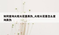 如何查询火炬火花塞真伪_火炬火花塞怎么查询真伪