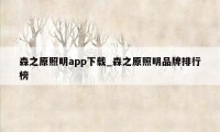 森之原照明app下载_森之原照明品牌排行榜