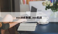 xss训练数据_xss实战