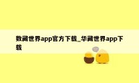 数藏世界app官方下载_华藏世界app下载