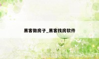 黑客做房子_黑客找房软件