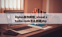 lilplus真伪辨别_visual studio code怎么创建php