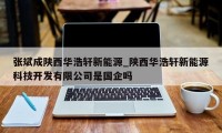 张斌成陕西华浩轩新能源_陕西华浩轩新能源科技开发有限公司是国企吗