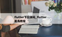 flutter下拉源码_flutter 菜鸟教程