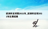 欧洲杯足球赛2021年_欧洲杯足球2021年比赛结果