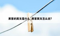 黑客的英文是什么_黑客英文怎么说?