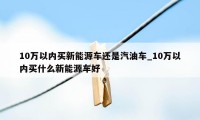 10万以内买新能源车还是汽油车_10万以内买什么新能源车好