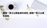 顺德一家三口新能源车烧伤_顺德一家三口乘车烧伤