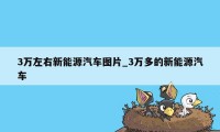 3万左右新能源汽车图片_3万多的新能源汽车