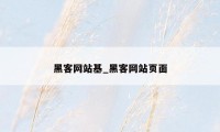 黑客网站基_黑客网站页面