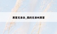 黑客兄弟会_我的兄弟叫黑客