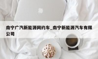 南宁广汽新能源网约车_南宁新能源汽车有限公司