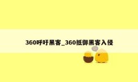 360呼吁黑客_360抵御黑客入侵