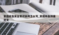 家庭应急安全常识协同怎么写_家庭应急预案范文