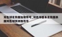 双色球走势图加推荐号_双色球基本走势图表图双色球预测推荐号