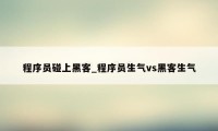 程序员碰上黑客_程序员生气vs黑客生气