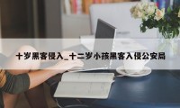 十岁黑客侵入_十二岁小孩黑客入侵公安局