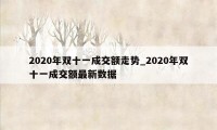 2020年双十一成交额走势_2020年双十一成交额最新数据