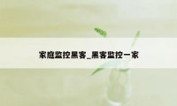 家庭监控黑客_黑客监控一家