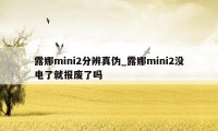 露娜mini2分辨真伪_露娜mini2没电了就报废了吗